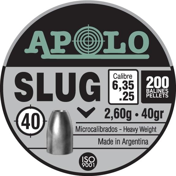 Hatsan Apolo Slug Airgun Pellets .25 Cal 40 gr 200 Pack
