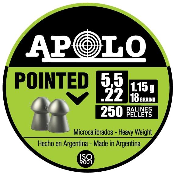Hatsan Apolo Pointed Air Gun Pellets 22 Cal 18 Grain 250ct