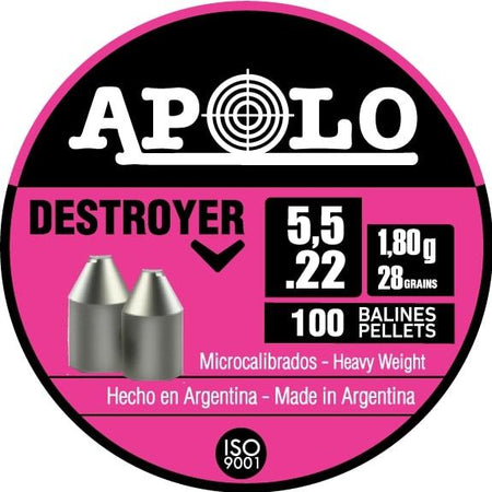 Hatsan Apollo Destroyer Premium Air Pellets 22 Cal 28 Grain 100ct