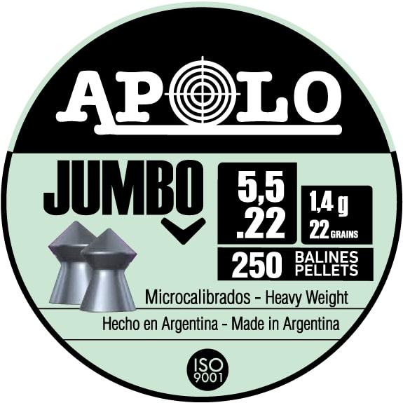 Hatsan Apolo Jumbo Premium .22 Cal 22gr Air Rifle Pellets 250 Per Tin
