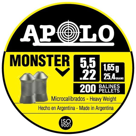 Hatsan Apolo Monster 22 Cal 25.4gr Pellets 200 Pack