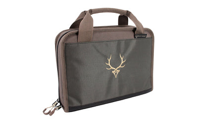 Evolution Outdoor Marksman Dual Pistol Case, 1680D Construction with Lay-Flat Design, Green/Walnut