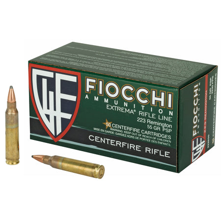 Fiocchi .223 Remington Field Dynamics 55 grain Pointed Soft Point ammunition
