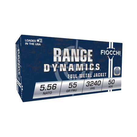 Fiocchi 5.56x45mm NATO Range Dynamics M193 55 grain Full Metal Jacket ammunition