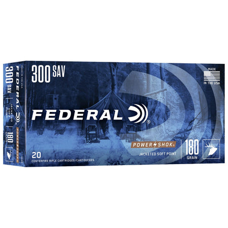 Federal .300 Savage PowerShok 180 grain Soft Point ammunition