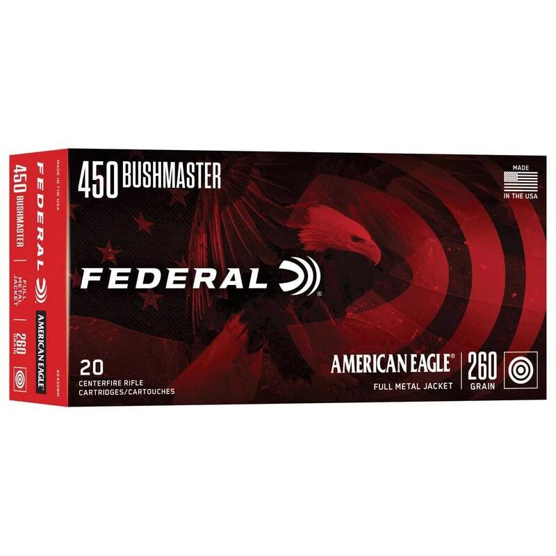 Federal .450 Bushmaster AMERICAN EAGLE 260 grain Full Metal Jacket ammunition
