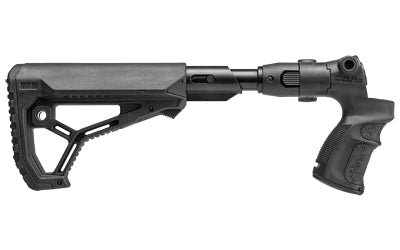 F.A.B. Defense Folding Collapsible M4 Buttstock for Mossberg 500 with Storage Compartment, Black
