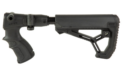 F.A.B. Defense Folding Collapsible M4 Buttstock for Remington 870 with Storage Compartment, Black