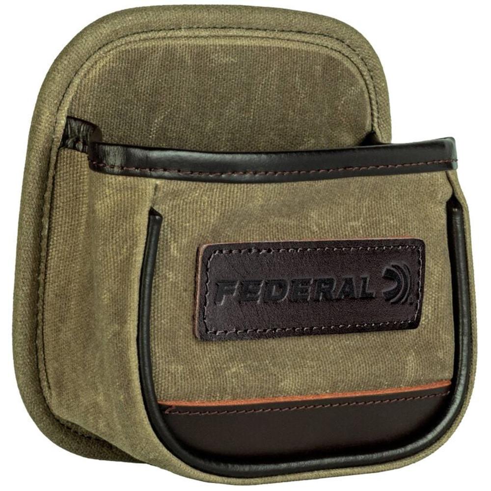 Federal Premium Shotshell Single Box Carry Pouch OD Green Waxed Canvas