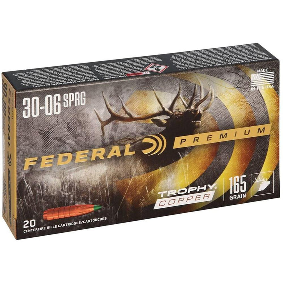 Federal .30-06 Springfield Premium 165 grain Trophy Copper ammunition