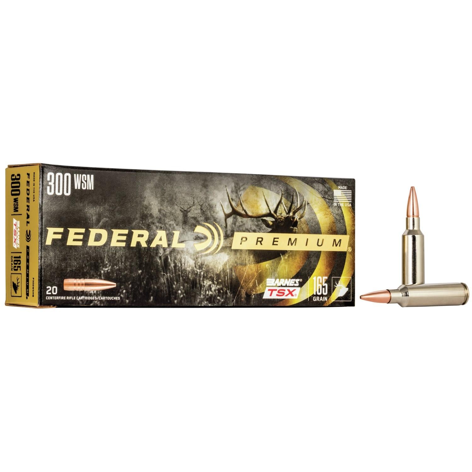 Federal .300 WSM Premium 165 grain Barnes TSX ammunition