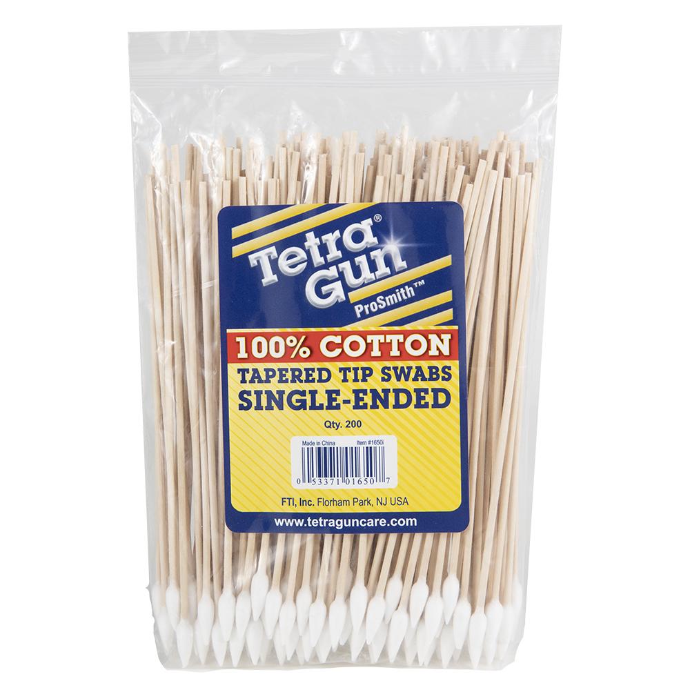 ProSmit Tapered-Tip Swabs 6 Inch 100% Cotton Firearm Cleaning 200 Pack