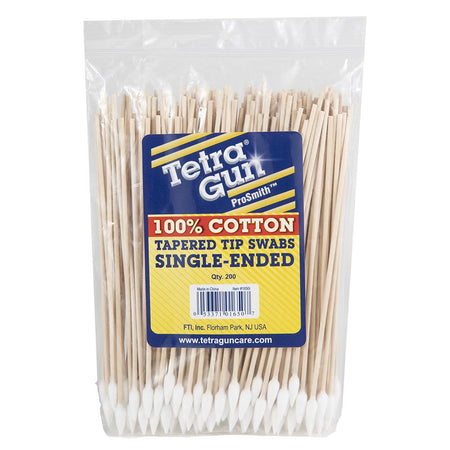 ProSmit Tapered-Tip Swabs 6 Inch 100% Cotton Firearm Cleaning 200 Pack
