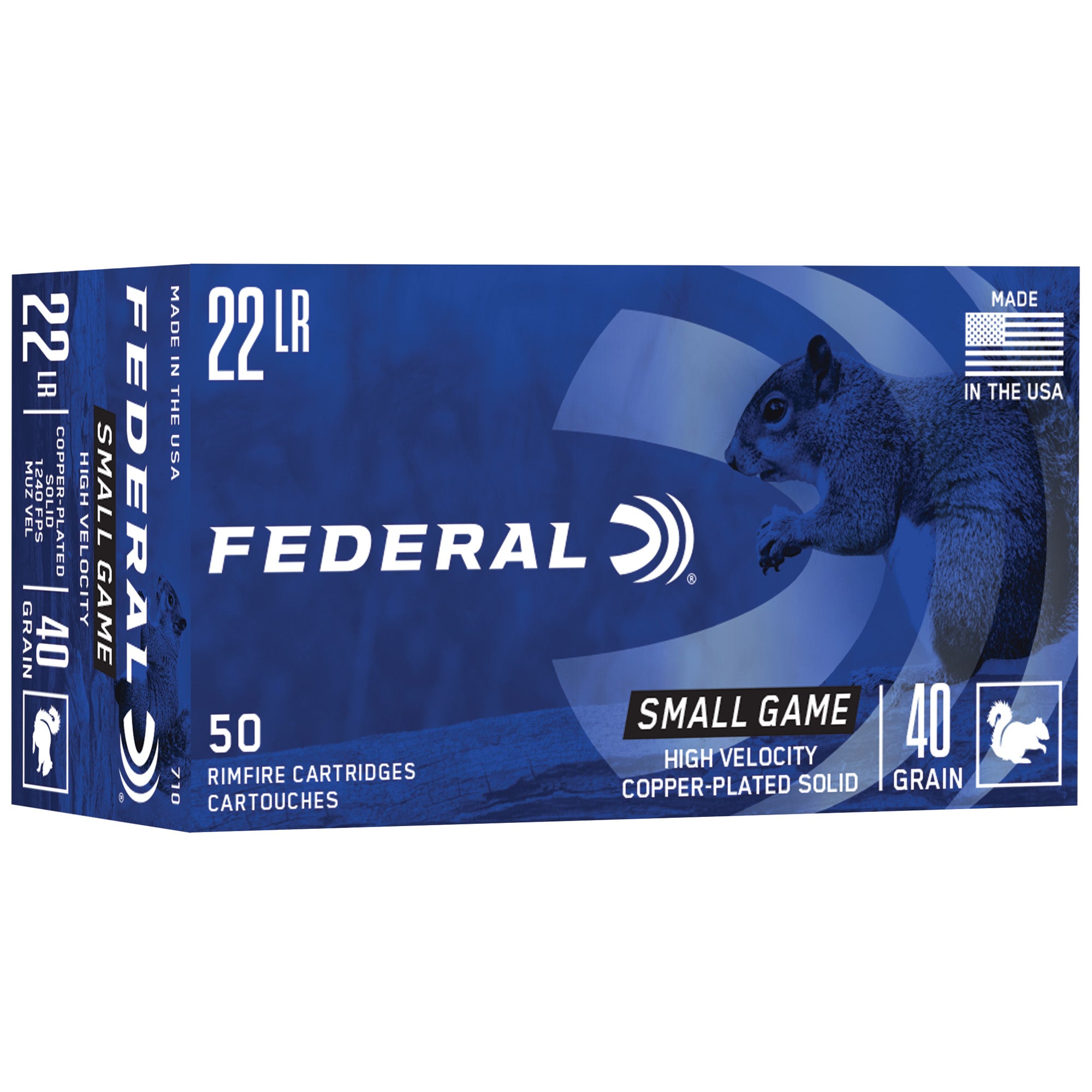 Federal .22 Long Rifle Game-Shok 40 grain Copper Plated Solid ammunition