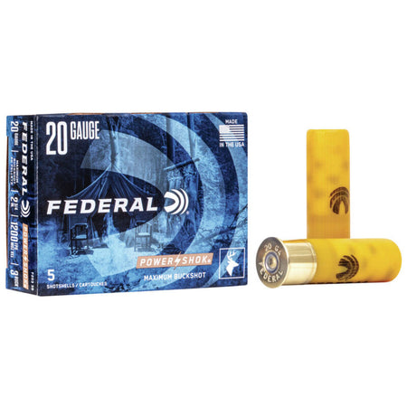 Federal F2033B Power-Shok Magnum 20 Gauge 2.75" 1oz 3 Buck Shot 1200 fps 029465009830