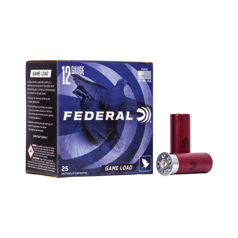 Federal 12 Gauge Shotgun Ammo Game-Shok Game Load Upland 2.75 in 1 oz #7.5