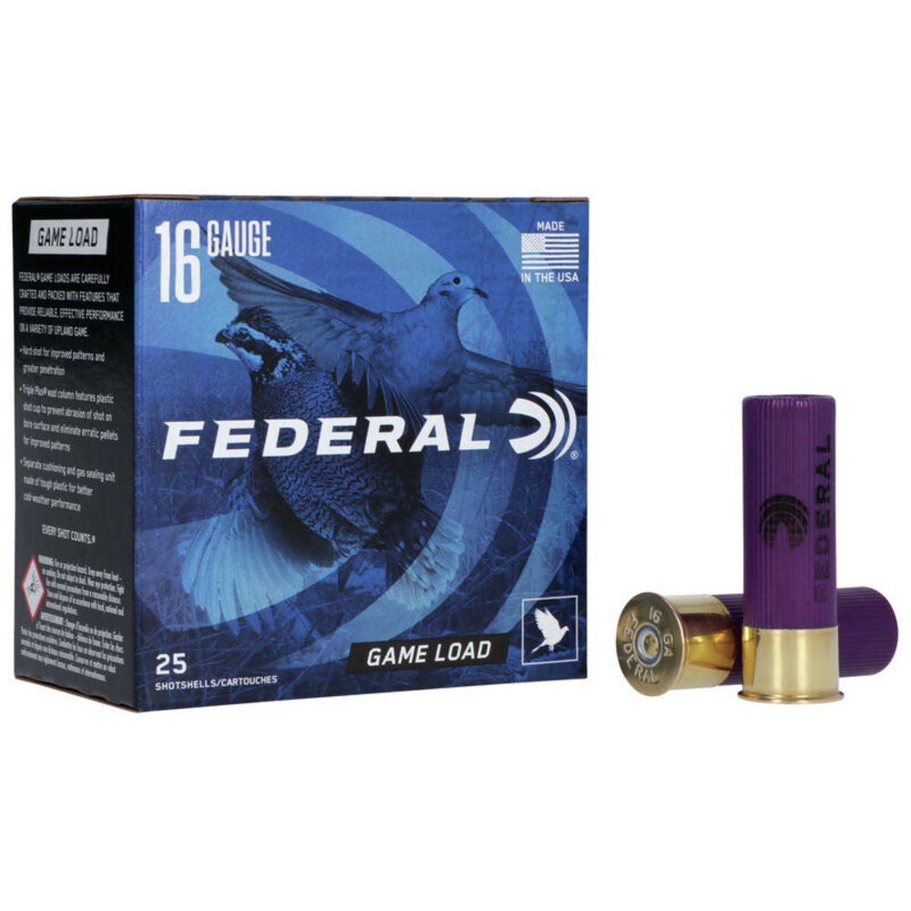 Federal H1606 Game-Shok Upland 16 Gauge 2.75" 1oz 6 Shot 1165 fps 029465050665