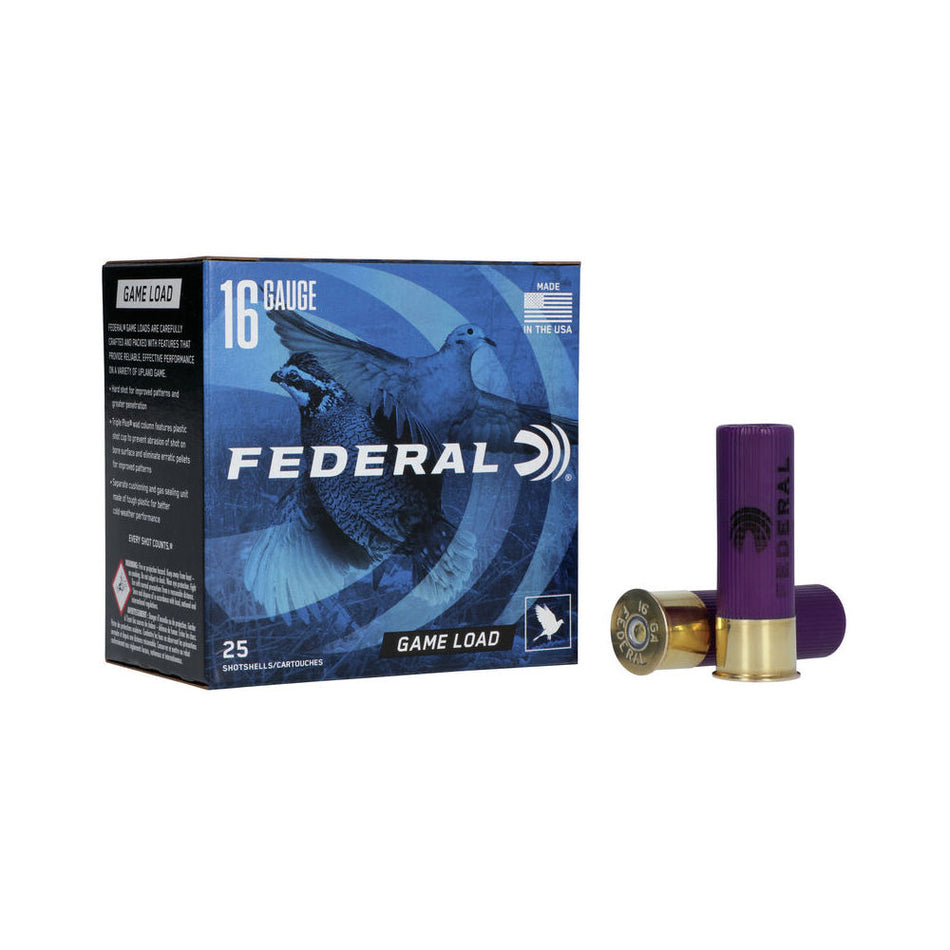 Federal H1608 Game-Shok Upland 16 Gauge 2.75" 1oz 8 Shot 1165 fps 029465050887