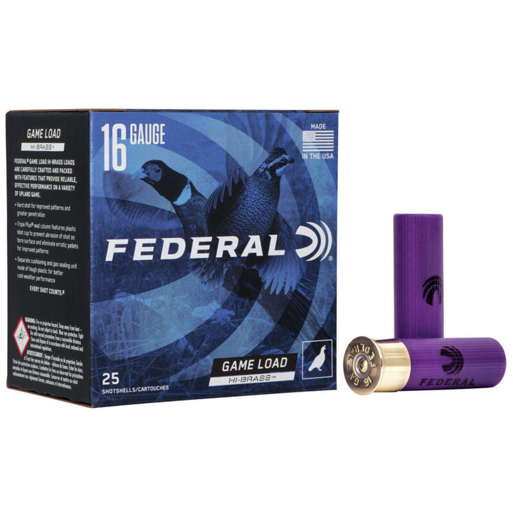 Federal H1637.5 Game-Shok High Brass 16 Gauge 2.75" 1-1/8oz 7.5 Shot 1295 fps 029465004538