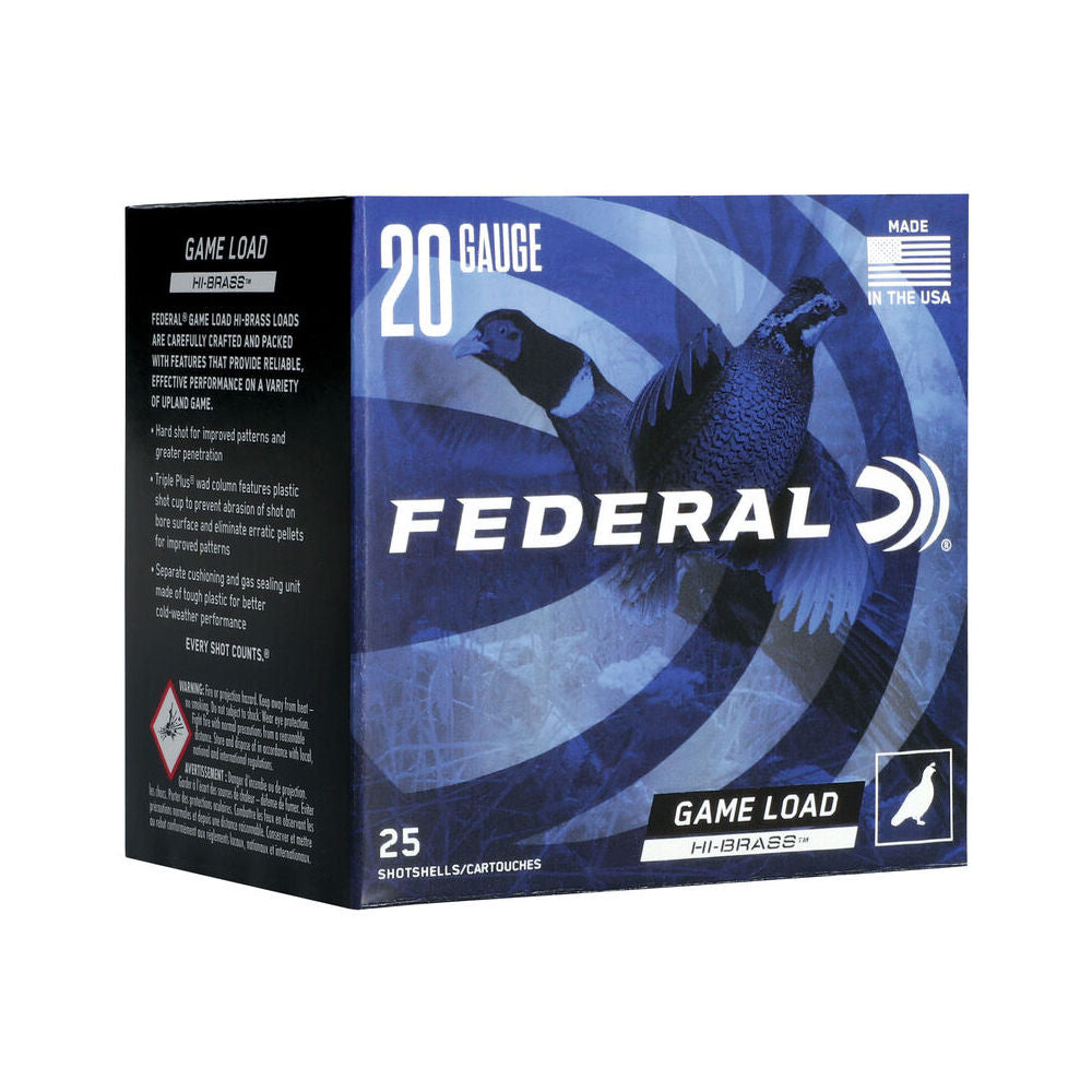 Federal H2585 Game-Shok High Brass 20 Gauge 3" 1-1/4oz 5 Shot 1300 fps 604544678185