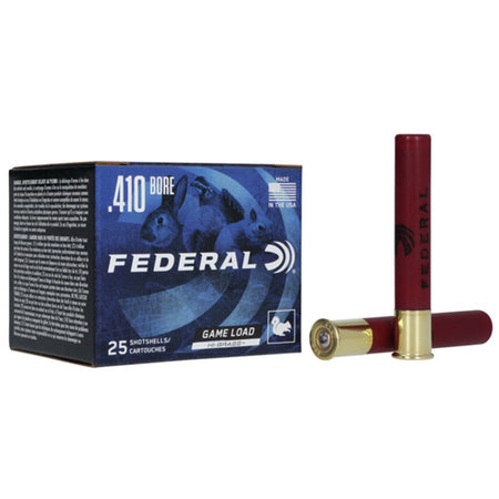 Federal .410 Bore Shotgun Ammo Game-Shok Game Load Lead ShotUpland High Brass 3 in 11/16 oz #5