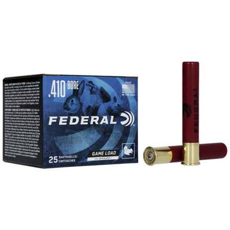 Federal .410 Bore Shotgun Ammo Game-Shok Game Load Upland High Brass 3 in 11/16 oz #6