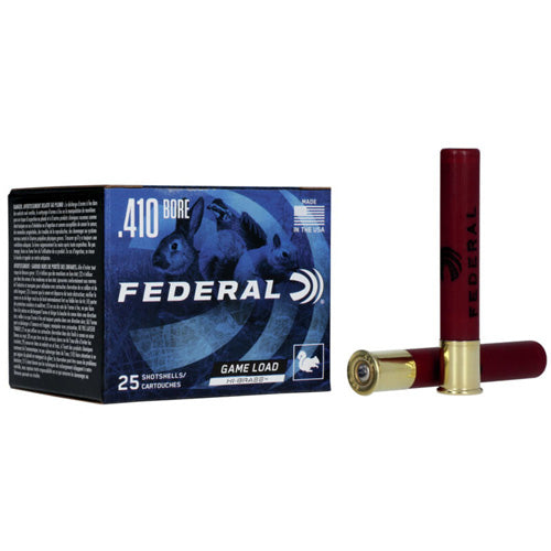 Federal .410 Bore Shotgun Ammo Game-Shok Game Load Lead ShotUpland High Brass 3 in 11/16 oz #7.5