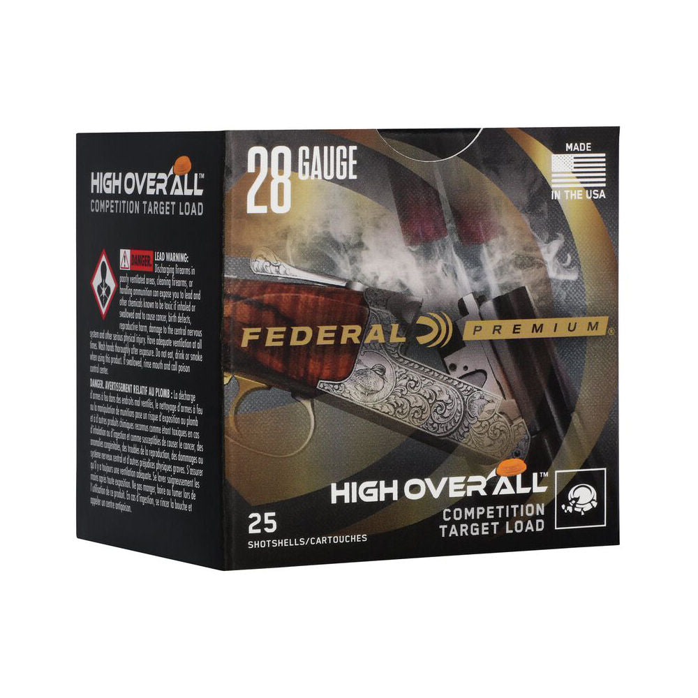 Federal 28 Gauge Shotgun Ammo Premium High Over All 1250 2.75 in 3/4 oz #8.5