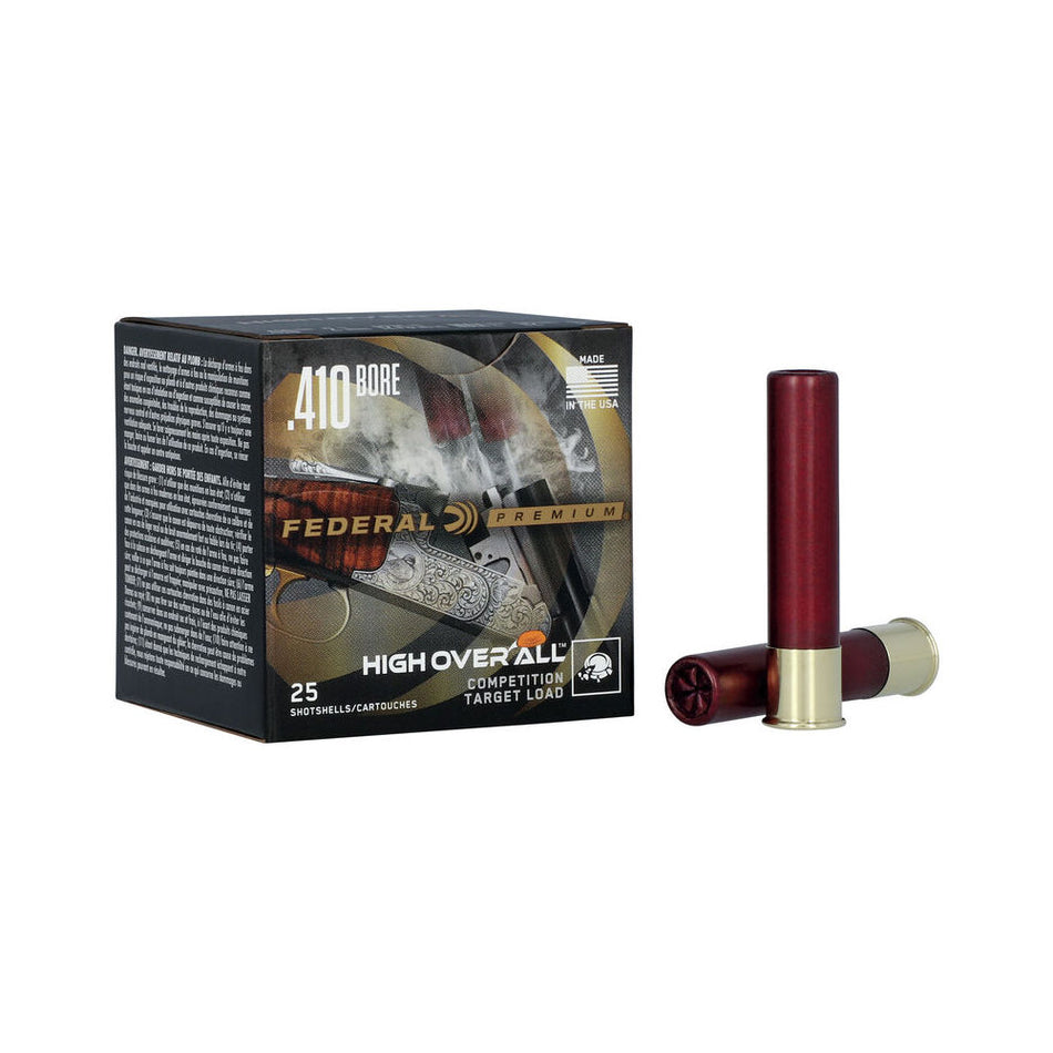 Federal .410 Bore Shotgun Ammo Premium High Over All 2.5 in 1/2 oz #9