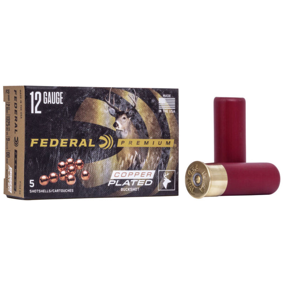 Federal P15400 Premium Magnum 12 Gauge 2.75" 1-1/8oz 00 Buck Shot 1325 fps 029465001292
