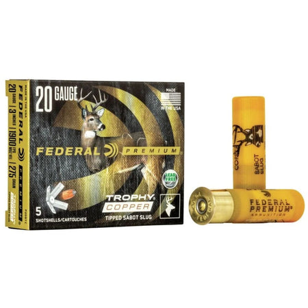 Federal 20 Gauge Shotgun Ammo Freight Train Sabot Slug 3 in 5/8 oz Slug