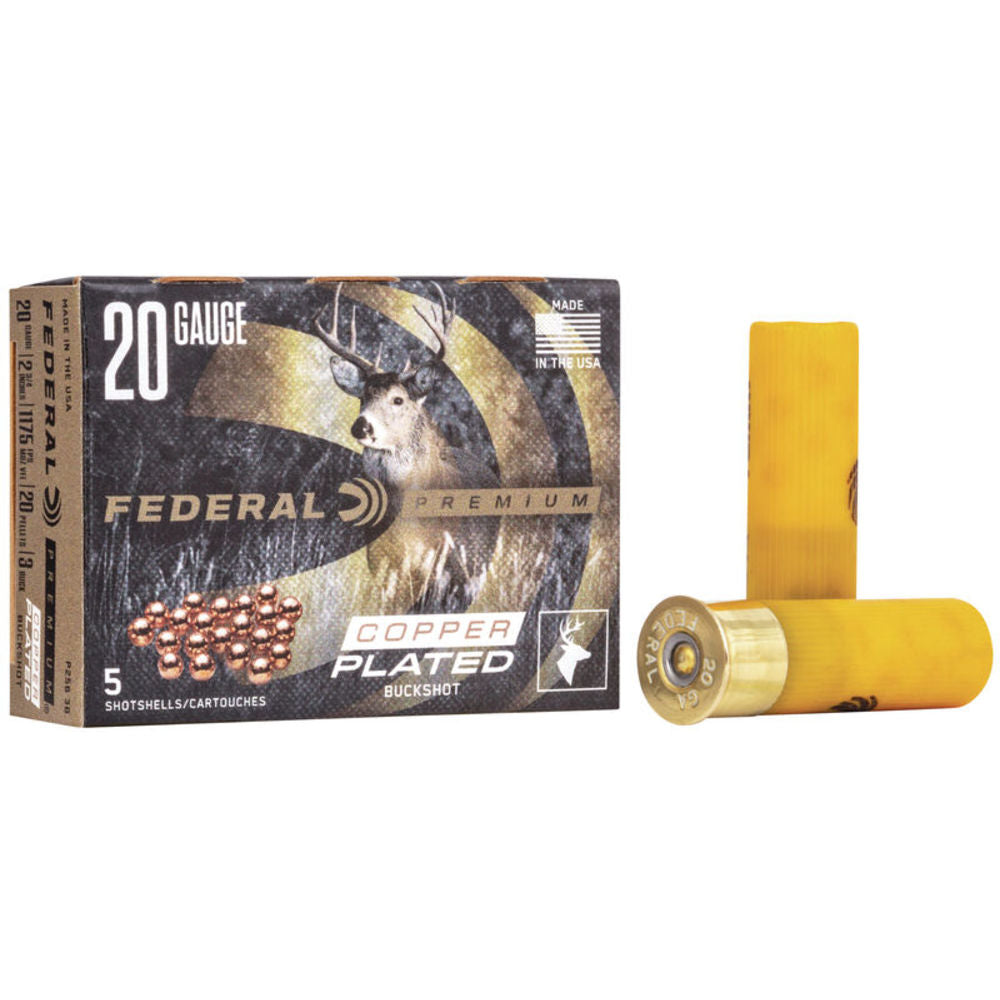 Federal P2563B Premium Magnum 20 Gauge 2.75" 1-1/8oz 3 Buck Shot 1175 fps 029465017941