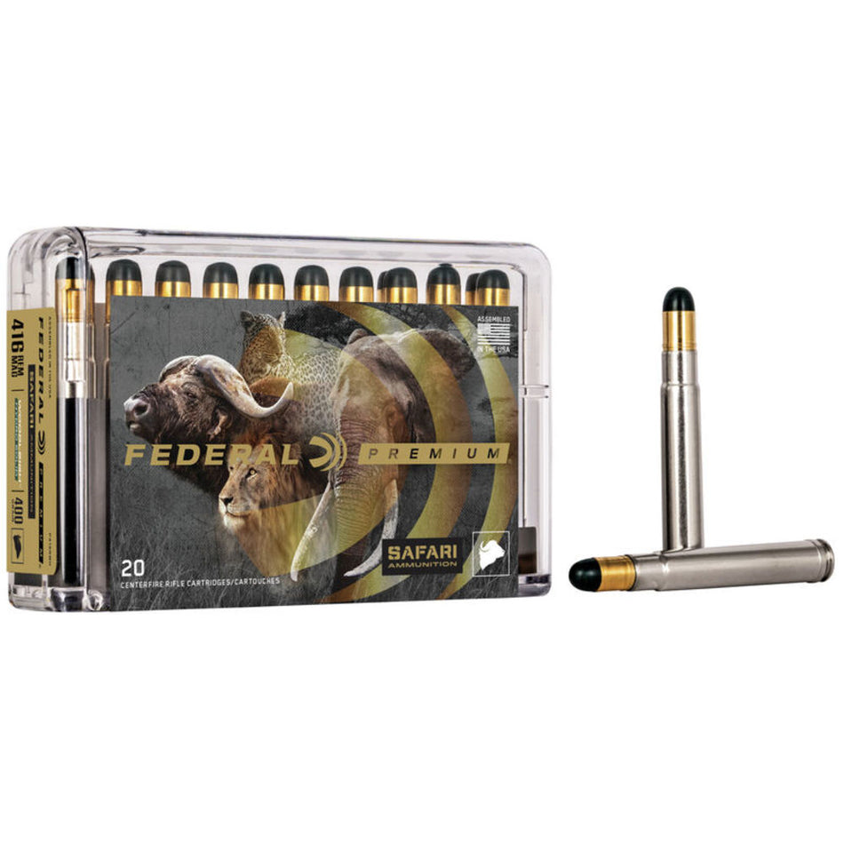 Federal .416 Remington Mag Cape-Shok 400 grain Woodleigh Hydro Solid ammunition