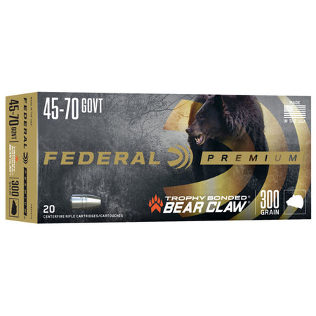 Federal .458 Lott Cape-Shok 500 grain Trophy Bonded Bear Claw ammunition