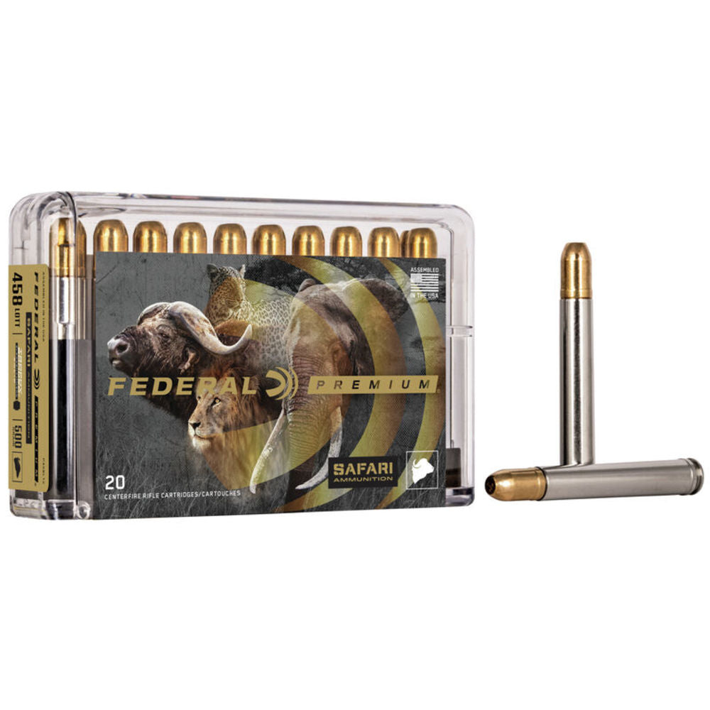 Federal .458 Lott Cape-Shok 500 grain Trophy Bonded Sledgehammer Solid ammunition