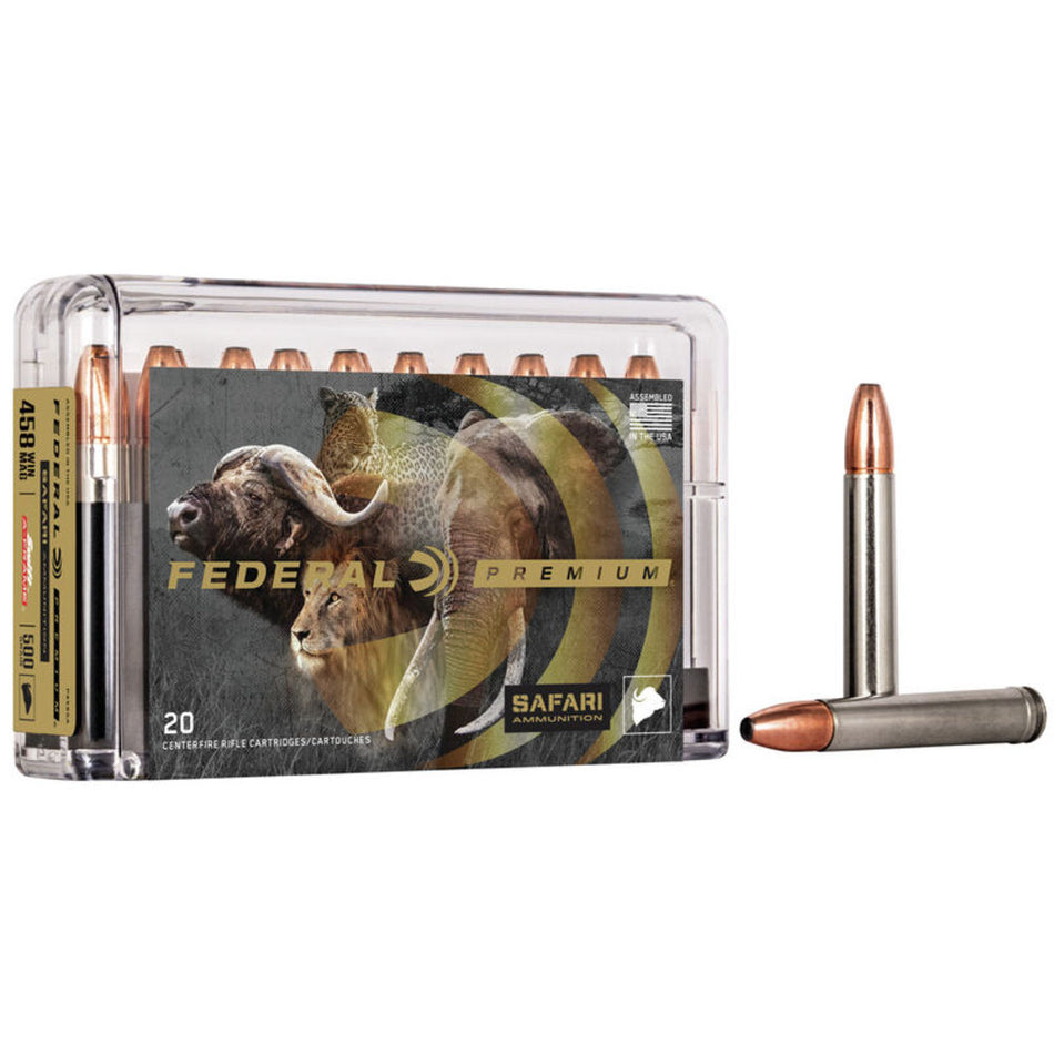 Federal .458 Winchester Mag Safari Swift A-Frame 500 grain CAPE-SHOK ammunition