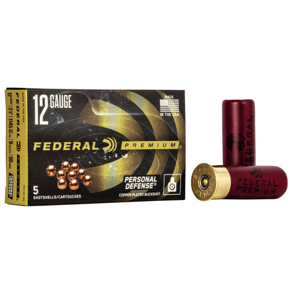 Federal PD13200 Premium Personal Defense 12 Gauge 2.75"  00 Buck Shot 1145 fps 029465027391