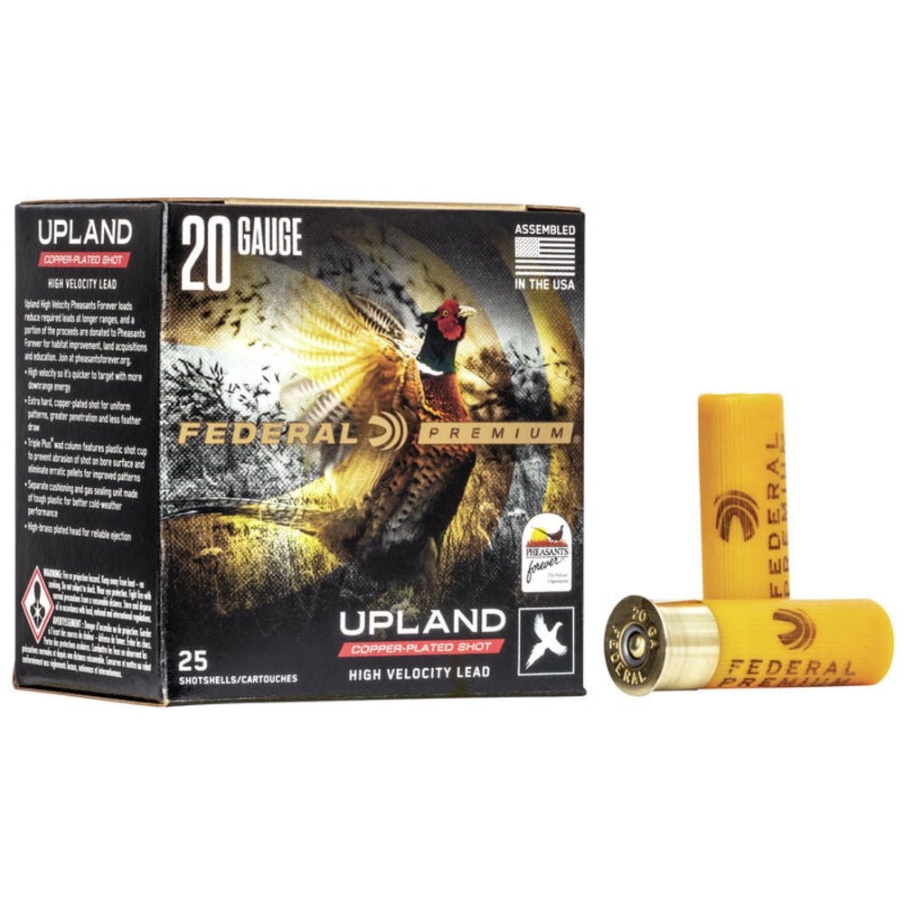 Federal PF2046 Premium Wing-Shok Pheasant Forever High Velocity 20 Gauge 2.75" 1oz 6 Shot 1350 fps 029465022693