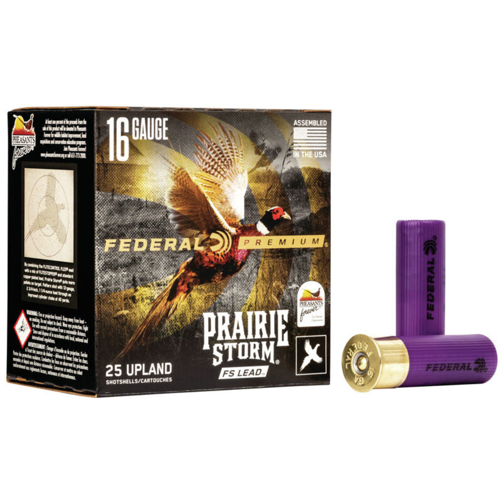 Federal PFX164FS4 Premium Prairie Storm FS 16 Gauge 2.75" 1-1/8oz 4 Shot 1425 fps 604544645255