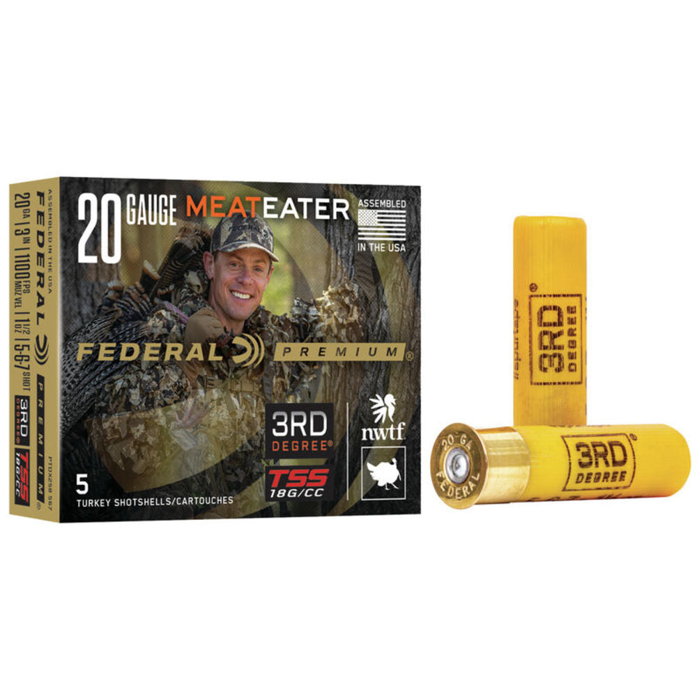 Federal PTDX258567 Premium 3rd Degree 20 Gauge 3" 1-1/2oz 5/6/7 Shot 1100 fps 604544626698