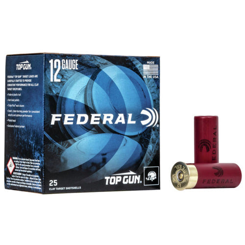 Federal Top Gun Shotgun Ammo 12 Gauge (12 ga.)  2.75 in. 1 1/8 oz. 7.5 Shot 25 rd.