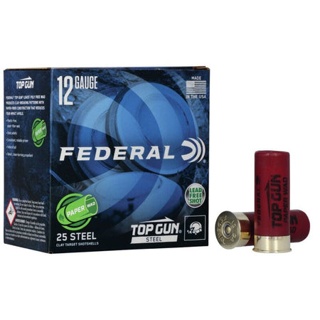 Federal TG12WS275 Top Gun Paper Wad 12 Gauge 2.75" 1oz 7.5 Shot 1300 fps 604544673173