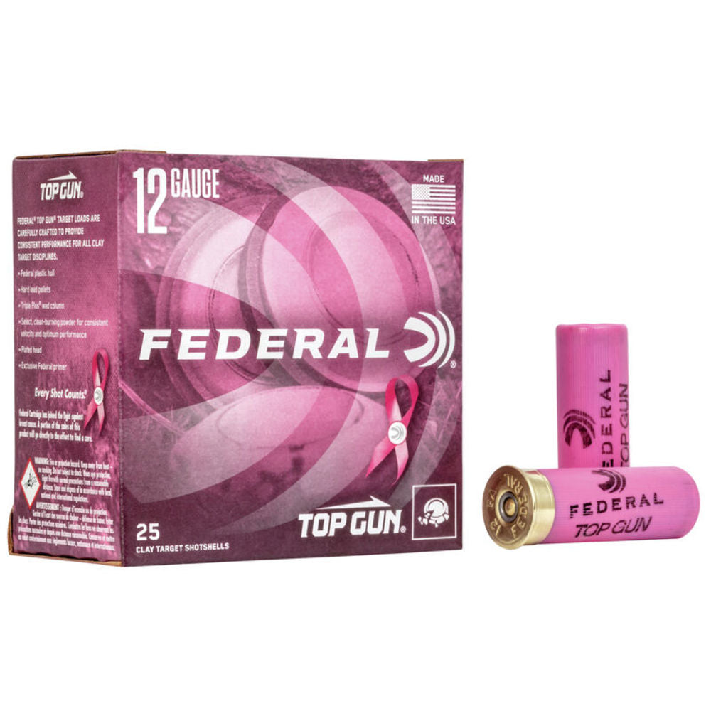 Federal 12 Gauge Shotgun Ammo Top Gun Pink Special Edition 2.75 in 1-1/8 oz #8