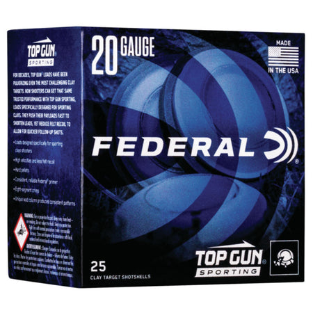 Federal 20 Gauge Shotgun Ammo Top Gun Sporting 2.75 in 7/8 oz #8