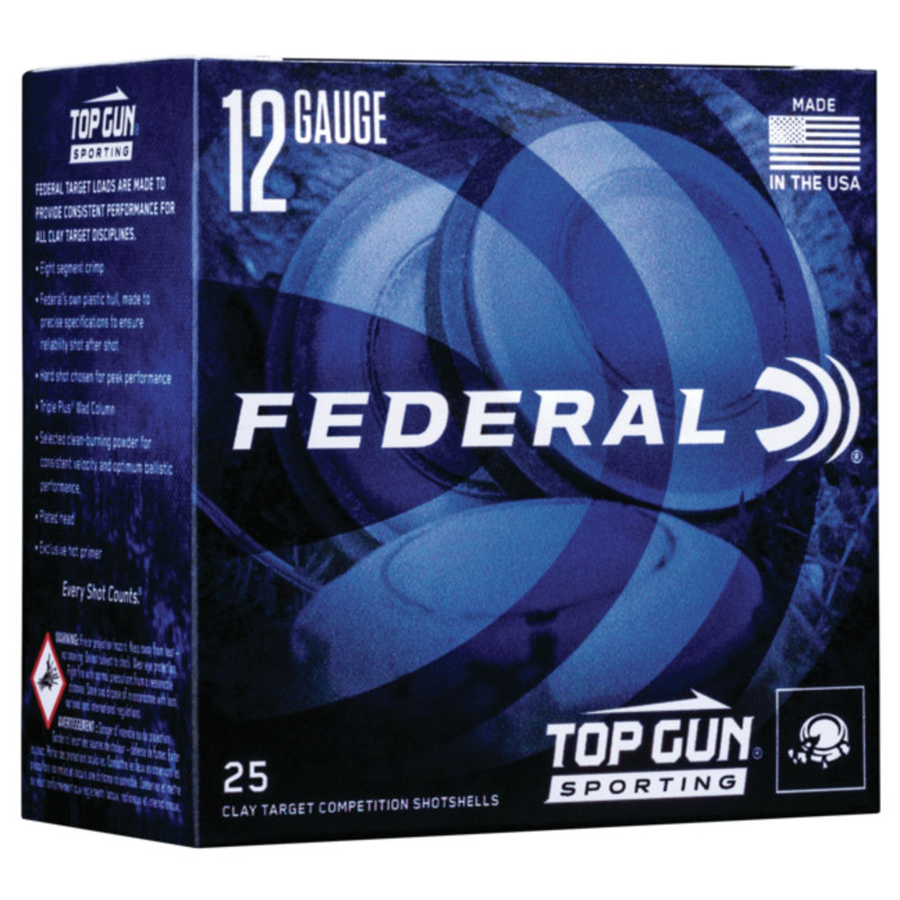 Federal Top Gun Sporting Shotgun Ammo 12 Gauge (12 ga.) 2.75 in. 1330 FPS 1 oz. 8 Shot 25 rd.