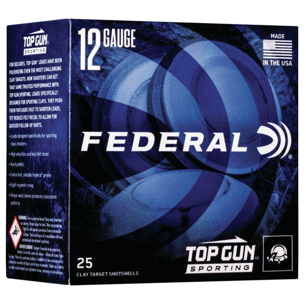 Federal TGSH127.5 Top Gun Sporting 12 Gauge 2.75" 1oz 7.5 Shot 1300 fps 604544652468