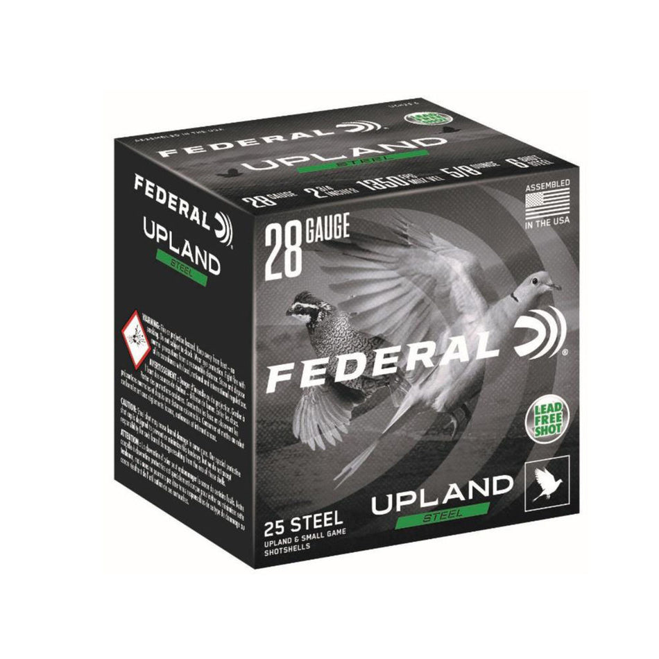 Federal USH287.5 Upland Field & Range 28 Gauge 2.75" 5/8oz 7.5 Shot 1350 fps 604544661330