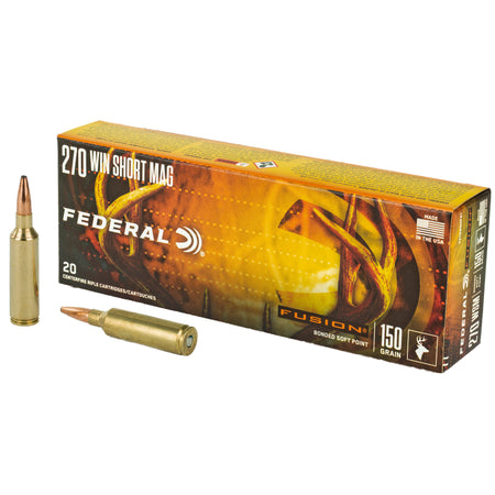 Federal .270 WSM Fusion 150 grain Bonded Soft Point ammunition