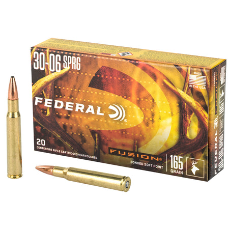 Federal Boat Tail Fusion Soft Point 165 Grain .30-06 Springfield 2790 fps 029465097981