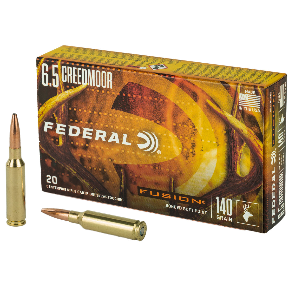 Federal Fusion Fusion Soft Point 140 Grain 6.5mm Creedmoor 2725 fps 604544622874